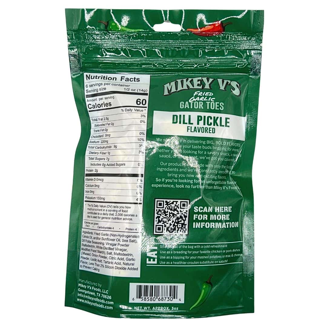 Gator Toes (Deep Fried Garlic) - Dill Pickle: 3oz
