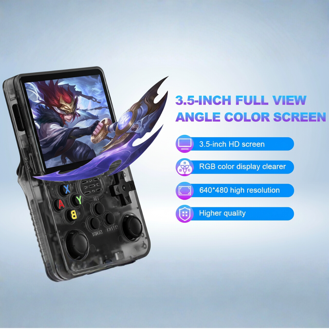 Ultimate Retro Handheld Gaming Console – 64GB Pocket Arcade, Hi-Res Screen,