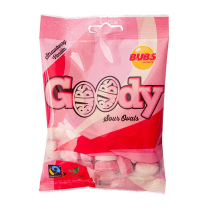BUBS Godis: Sour Strawberry Vanilla Goody Ovals (3.17oz)