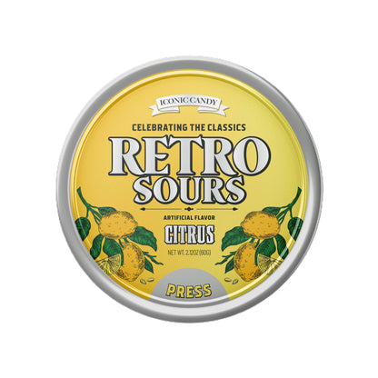 Retro Sours Citrus, 16.9oz Tin, 8ct