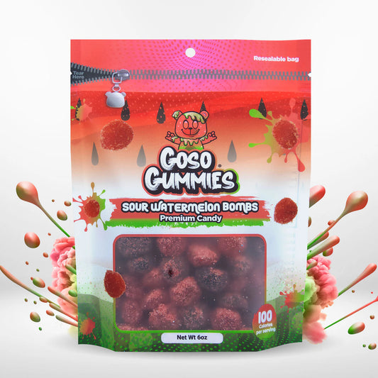 Goso Gummies Sour Watermelon Viral Gusher Bombs
